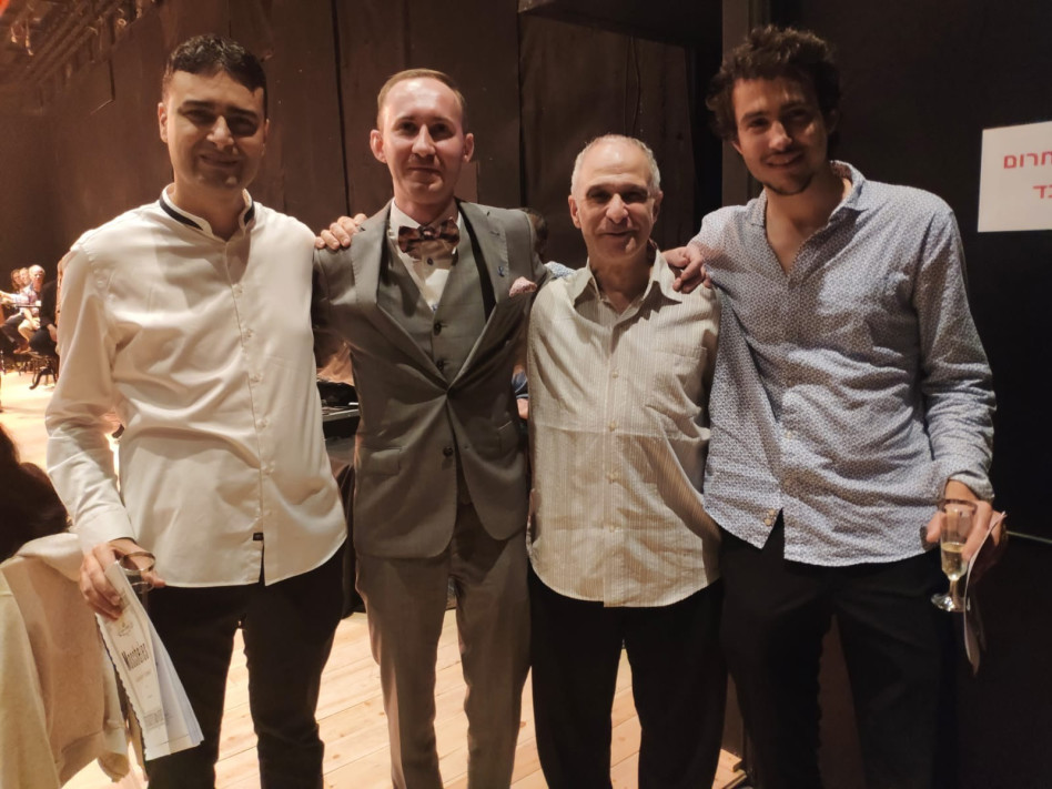 (גיא מינטוס, פרו' מיכאל וולפה, לוקש קצ'מרובסקי , וניזאר אלכאטר (צילום: נגה ארד - איילון