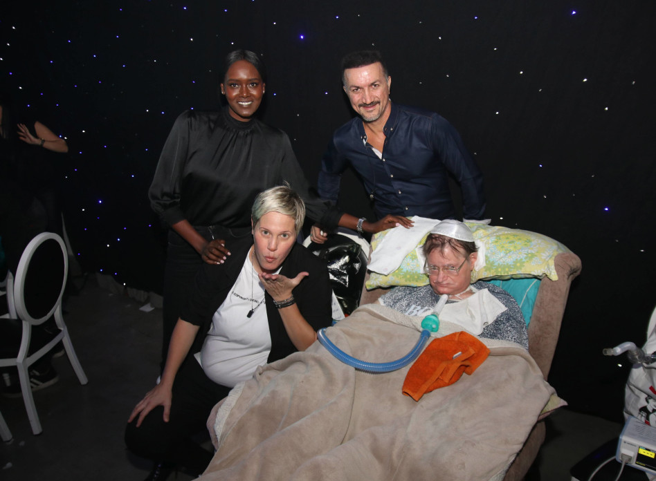 טהוניה רובל, ביז'ו, לבנה גוגמן ואביה (צילום: אור גפן)