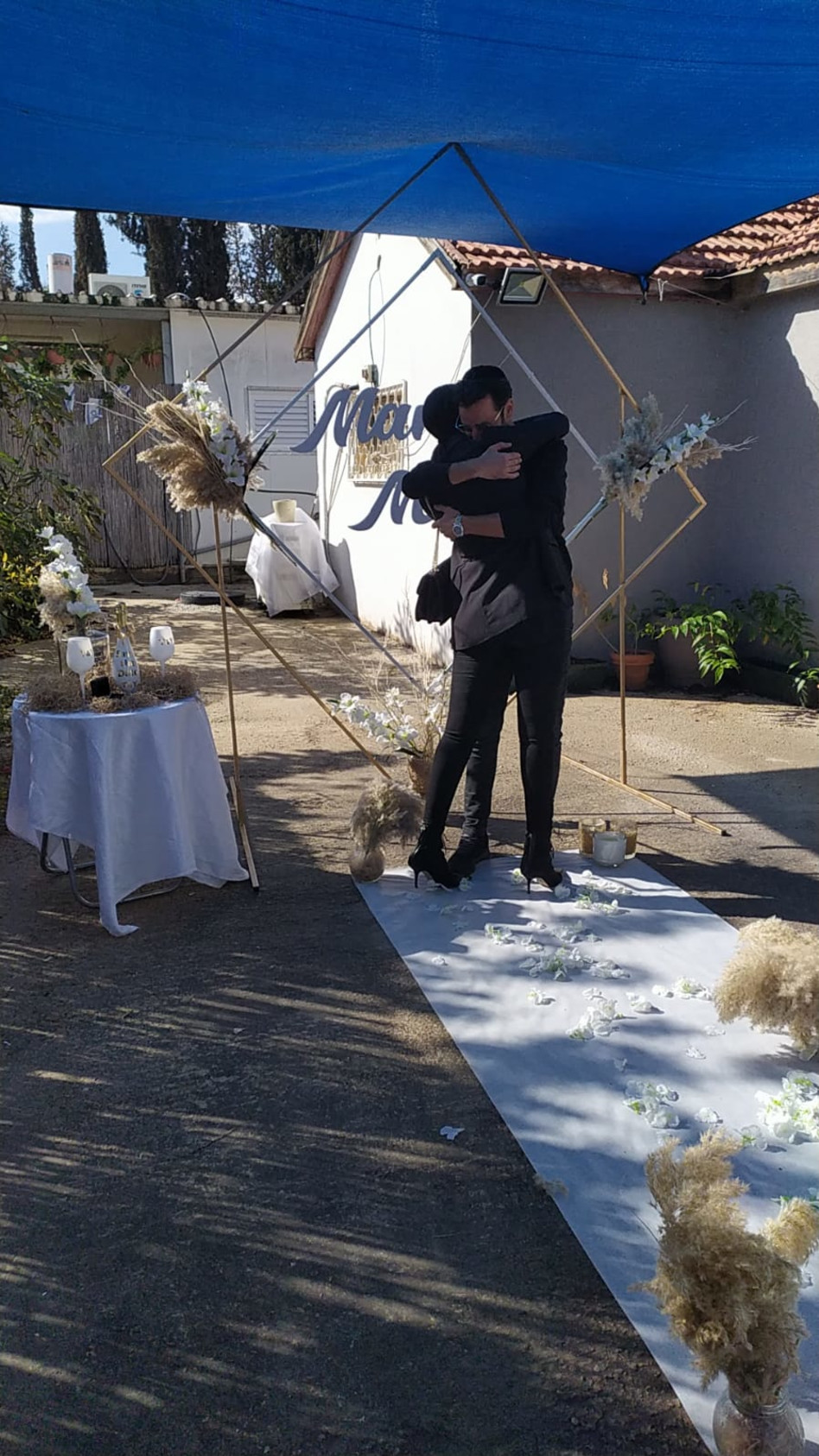 טהוניה רובל וארוסה יניב בן משה (צילום: איציק אוחנה)