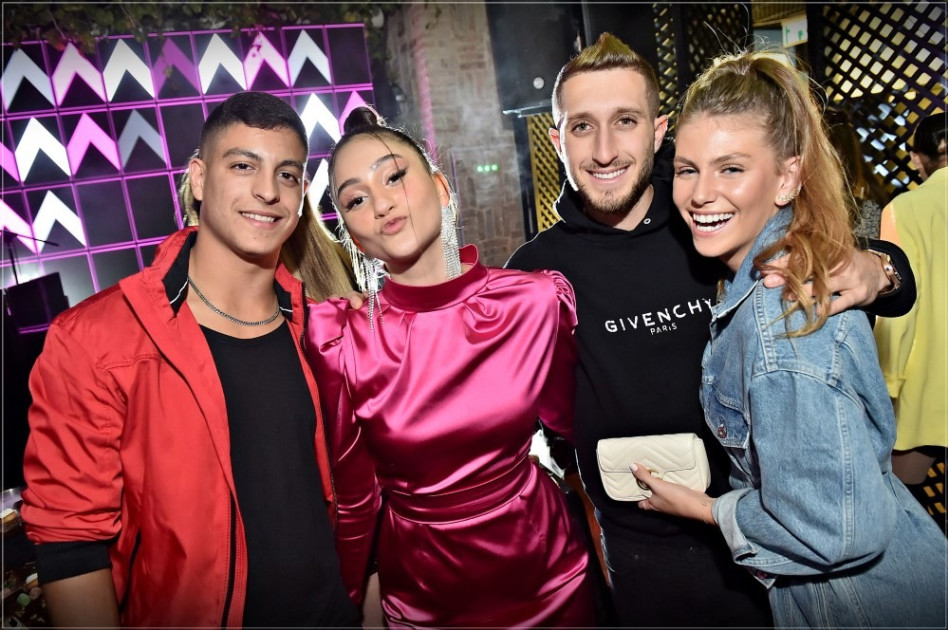 הזוגות המאושרים. בן זיני וטיילור עם אגם ואליאור (צילום: ארן חן)