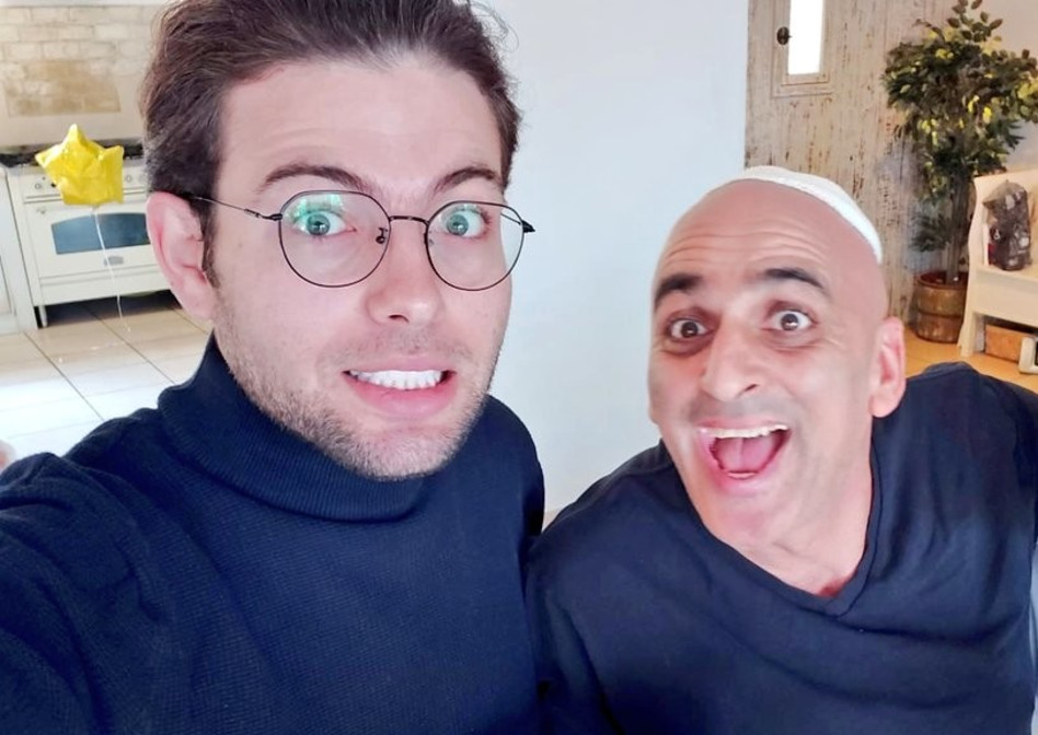 יוני קדם עם יובל המבולבל (צילום: טוויטר)