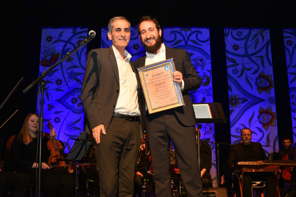 אהרן אורגד ותום כהן (צילום: רן אליהו)