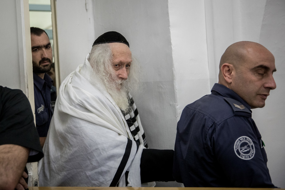 הרב ברלנד בבית המשפט (צילום: יונתן זינדל, פלאש 90)