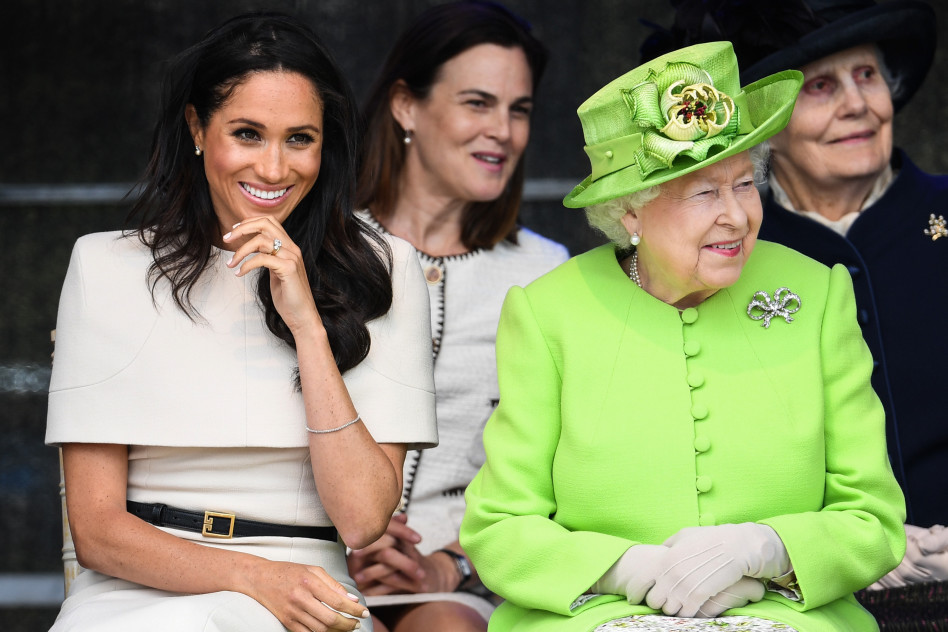 Queen Elizabeth, Megan Merkel (Photo: Jeff J Mitchell Getty Images)