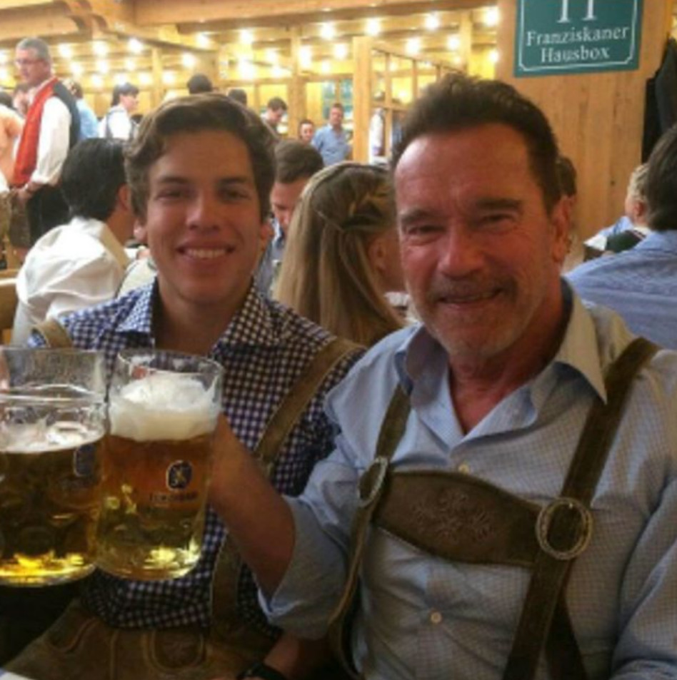 ארנולד שוורצנגר וג'וזף בנה (צילום: אינסטגרם)