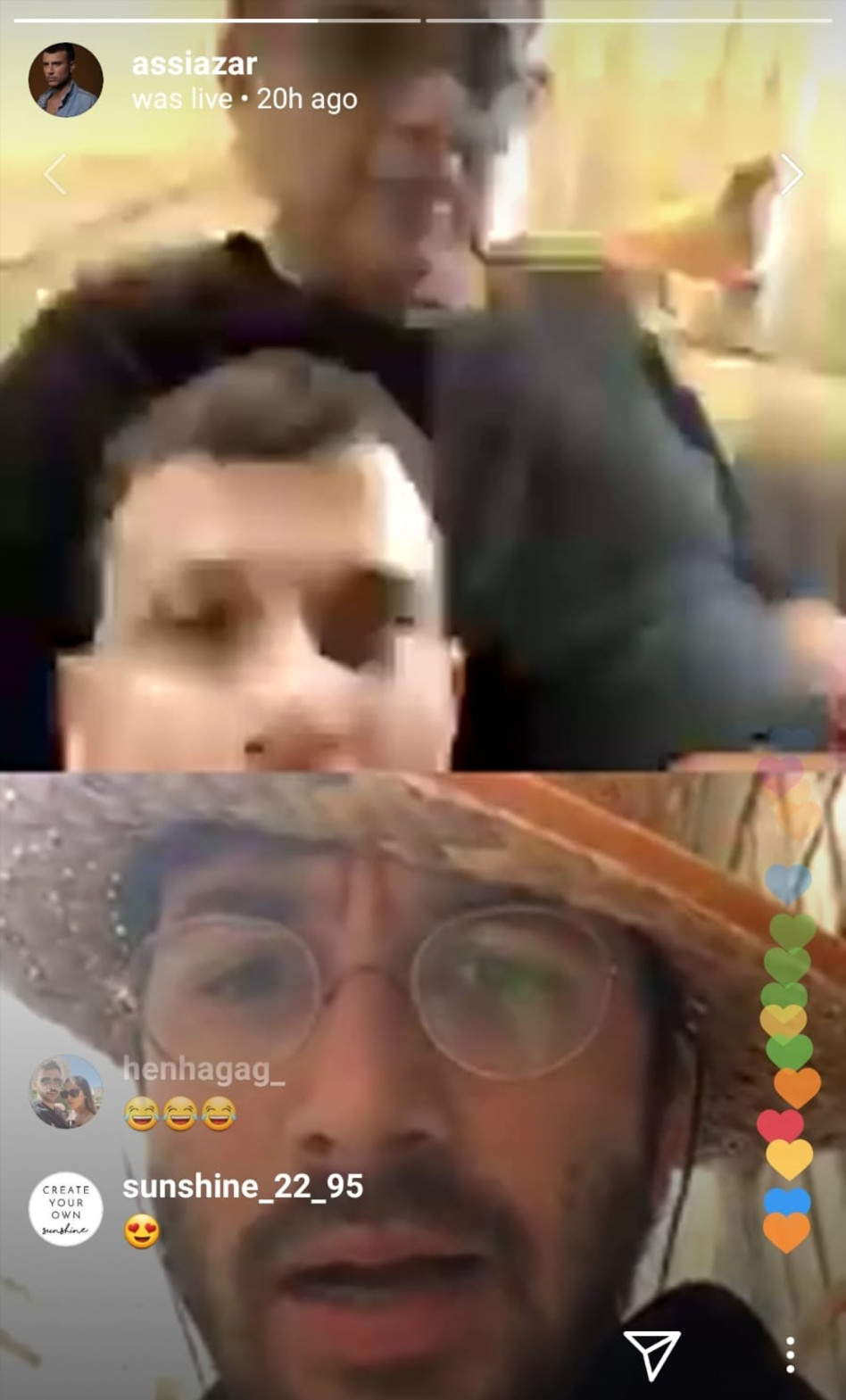 אסי עזר ואביו בועידה עם רן דנקר (צילום: צילום מסך אינסטגרם)