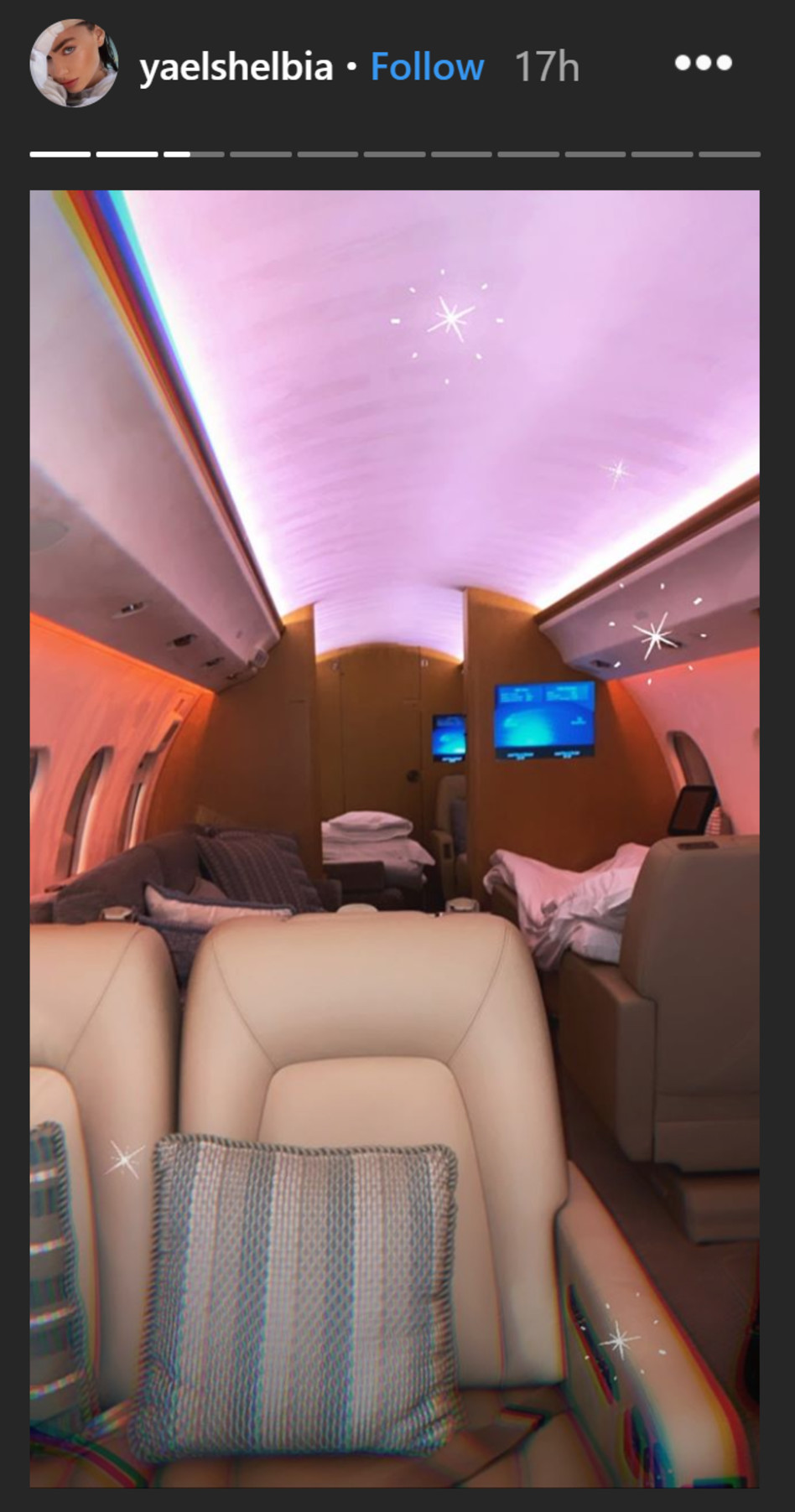 נראה טוב יותר מדירת הבידוד שלנו. המטוס הפרטי של קרוף (צילום: אינסטגרם)