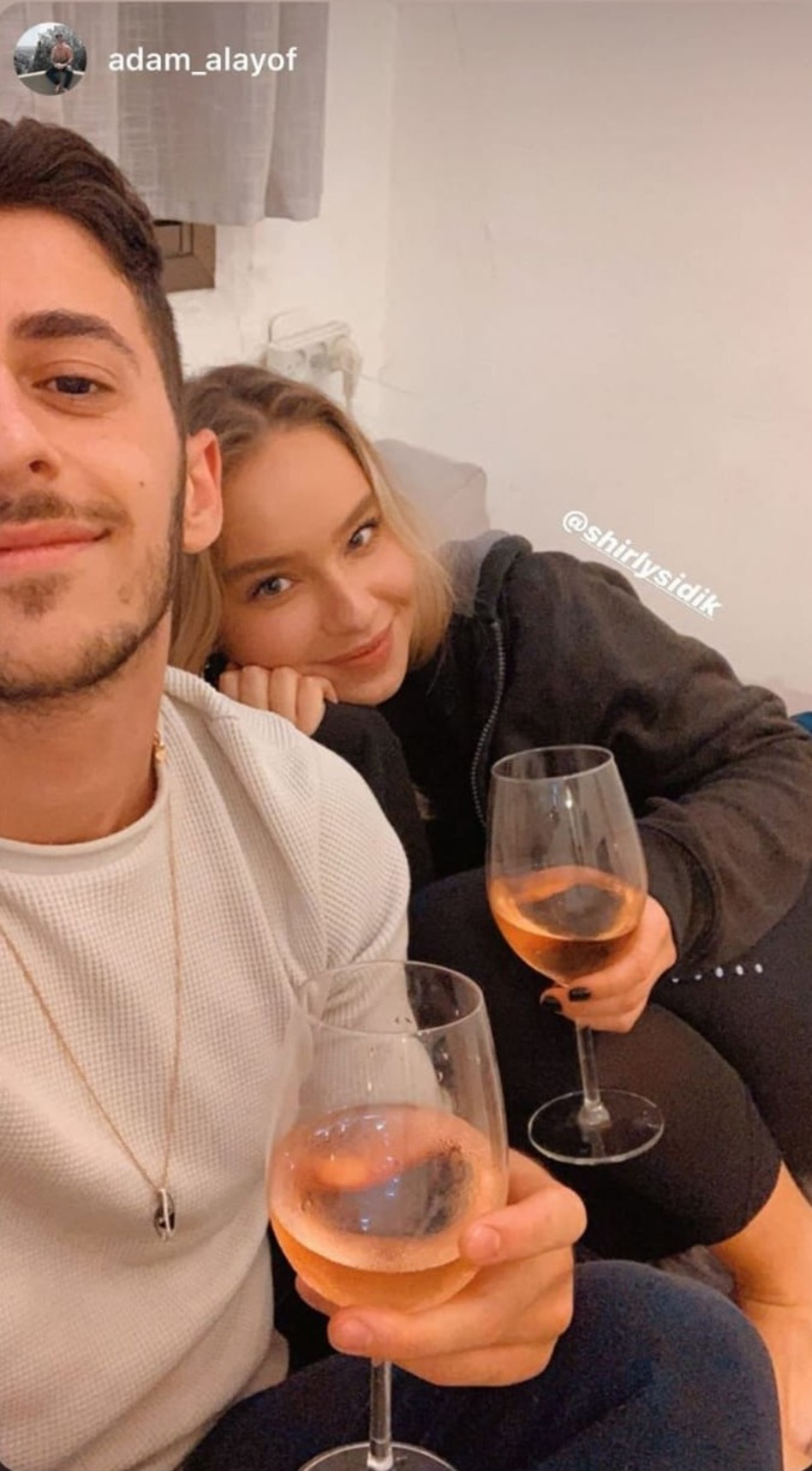אדם אליוף, שירלי סידיק (צילום: צילום מסך אינסטגרם)