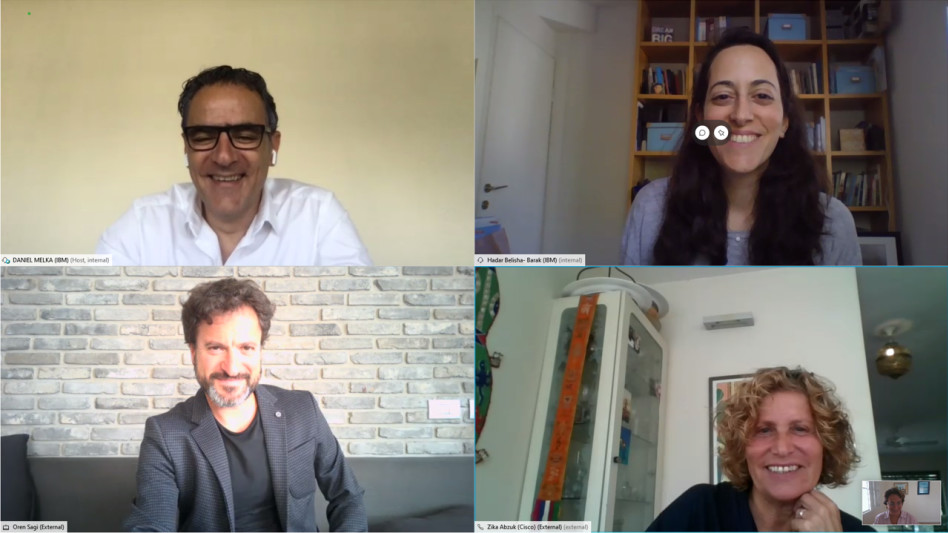 הדר בלישה-ברק, דניאל מלכה, זיקה אב-צוק ואורן שגיא  (צילום: צילום מסך)