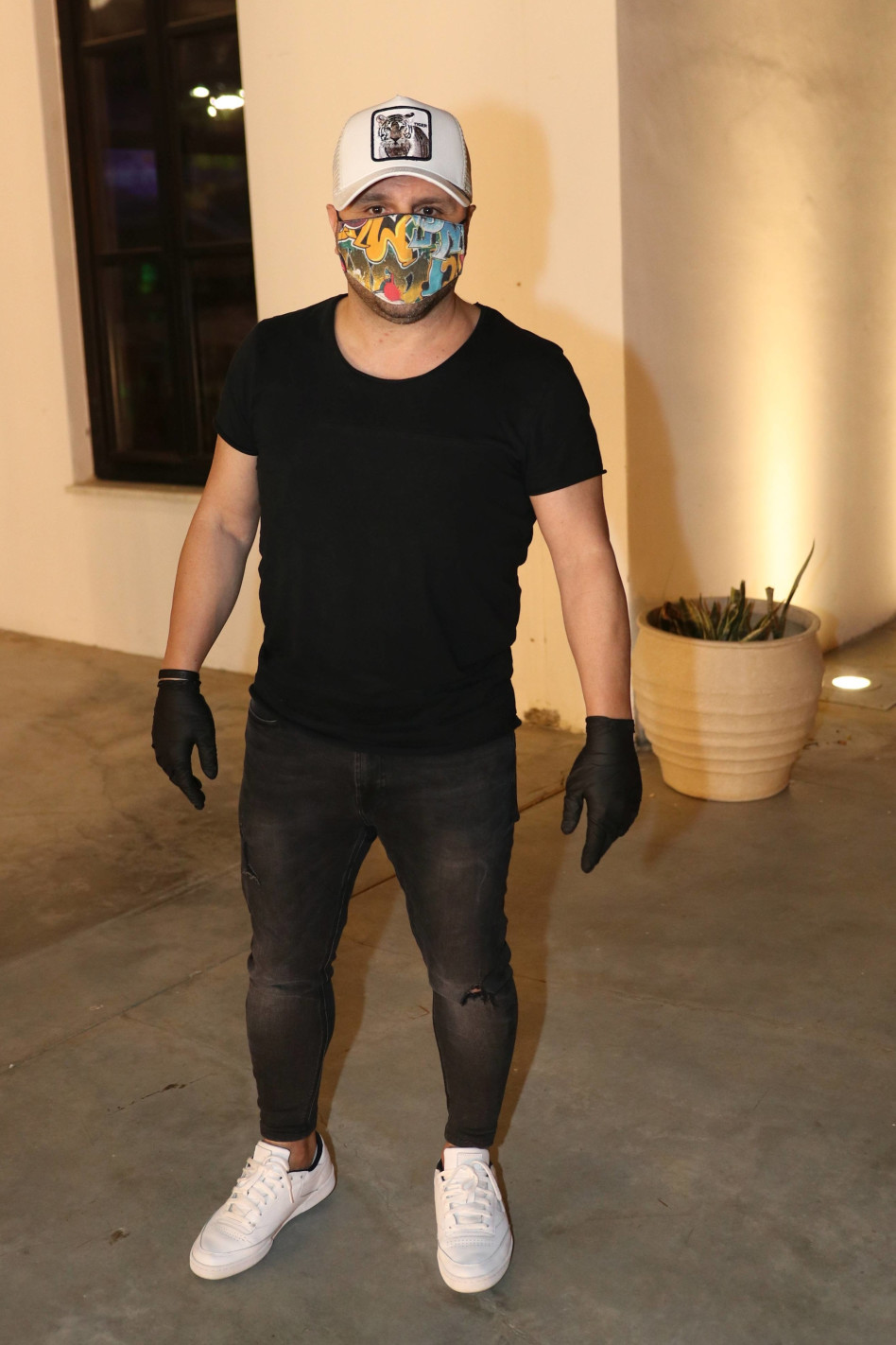 לא הוריד לרגע את המסיכה. טילטיל (צילום: אור גפן)