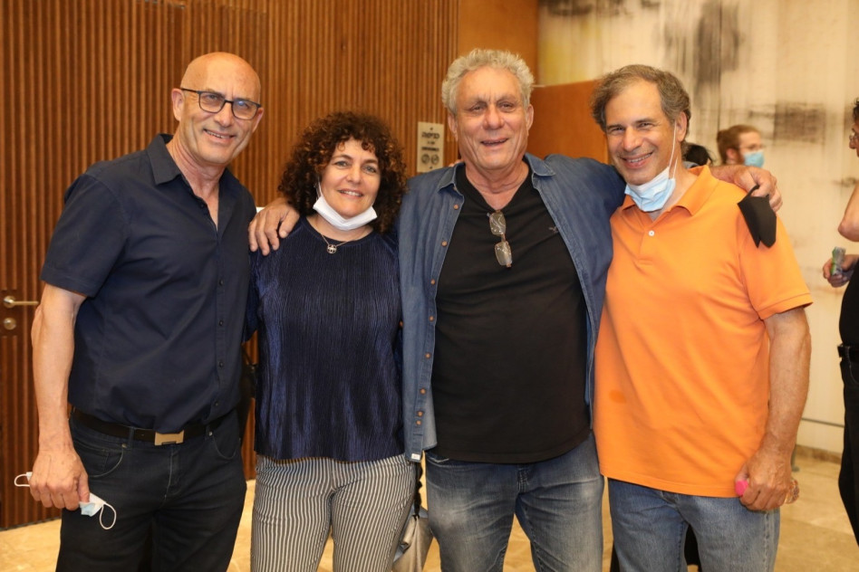 איתן סטיבה, יהודה עדר, אורה סטיבה ומשה סיני (צילום: אסף לב)
