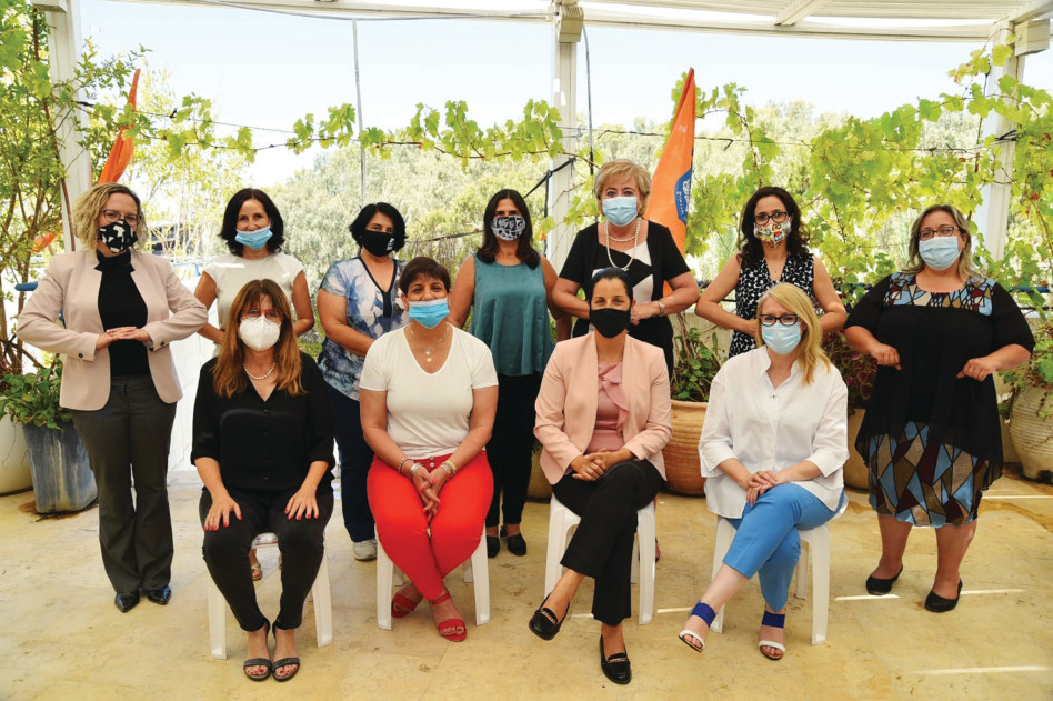 מריים פיירברג וראשות הרשויות (צילום: יח''צ)