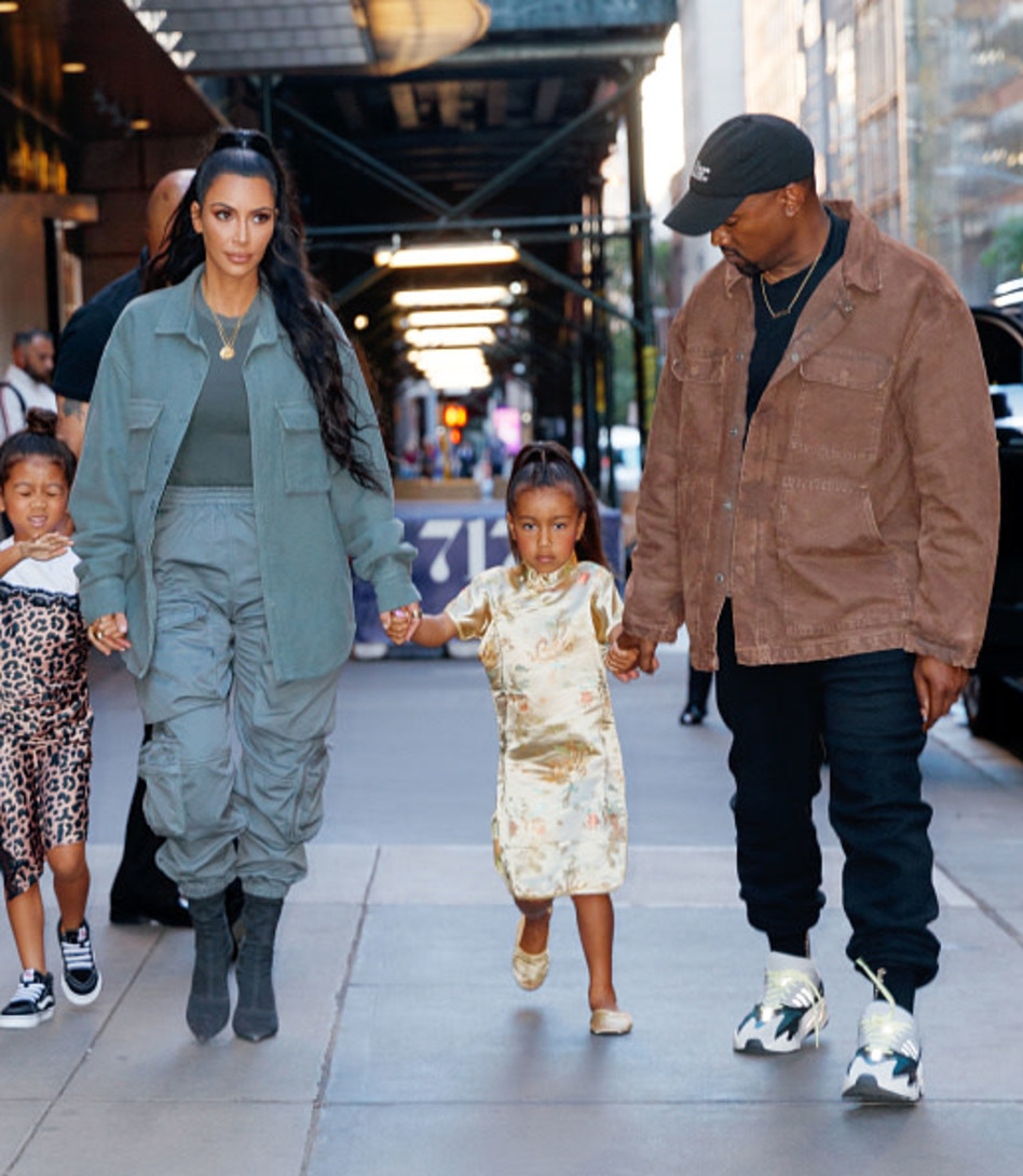 Kim Kardashian, Kenya West and Northwest in better days (Photo: gotham gettyimages)