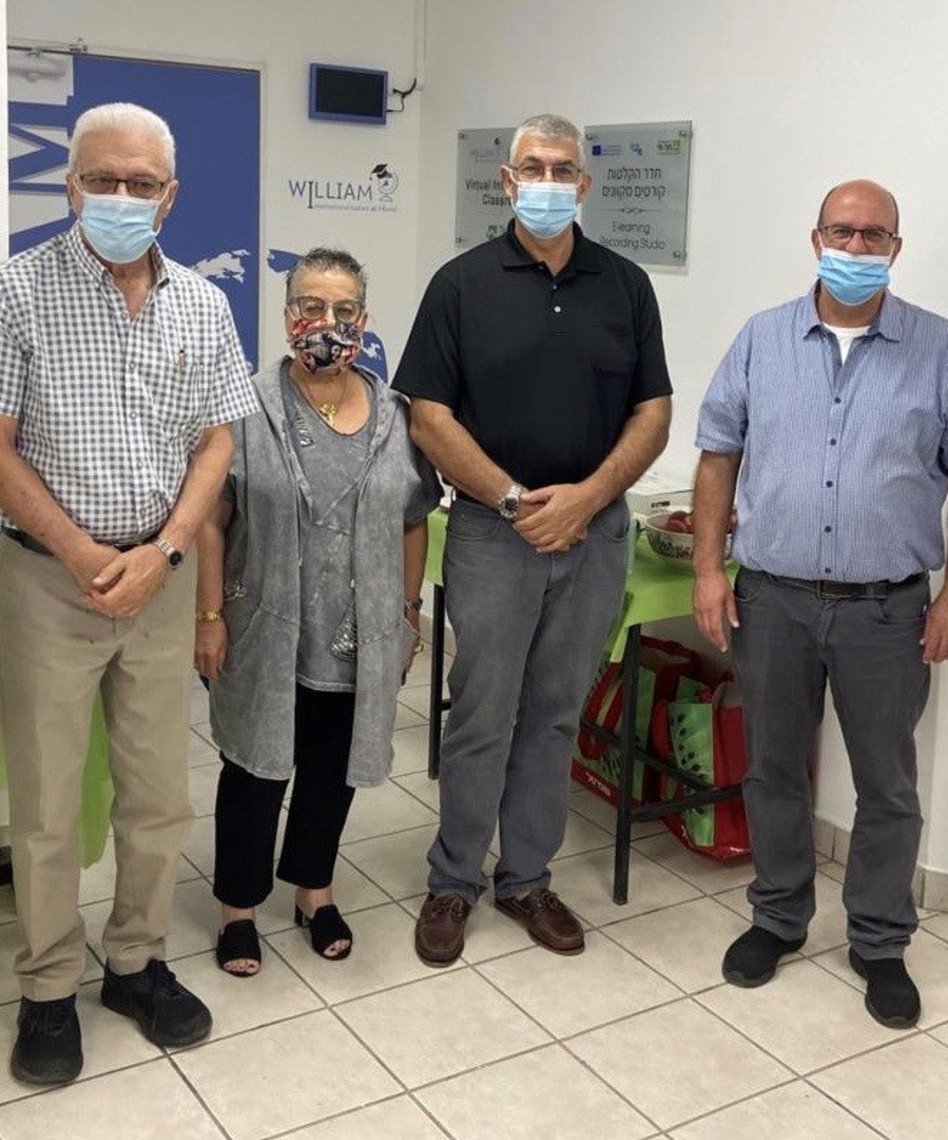 אלי כהן, אריק דיין, חנה פריזן ויוסי מקורי (צילום: סיגל סירואה מכללת תל חי)