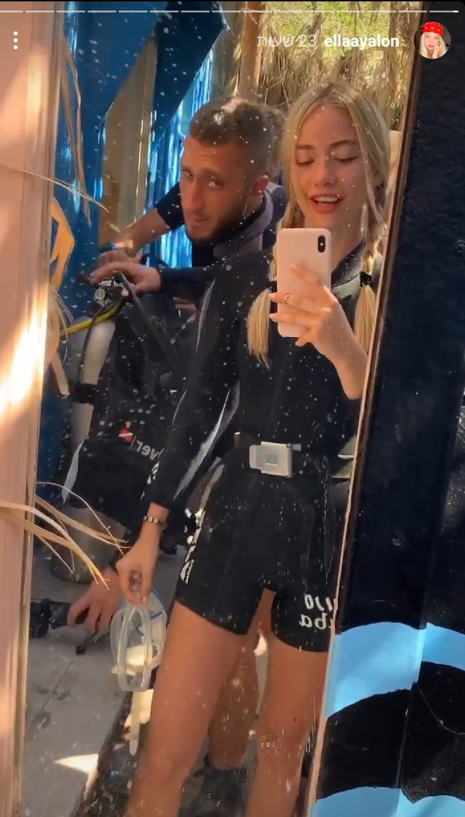 אלה איילון, בן זיני (צילום: צילום מסך אינסטגרם)