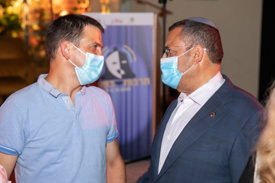 משה ליאון ושאול מרידור (צילום: יעל אילן)