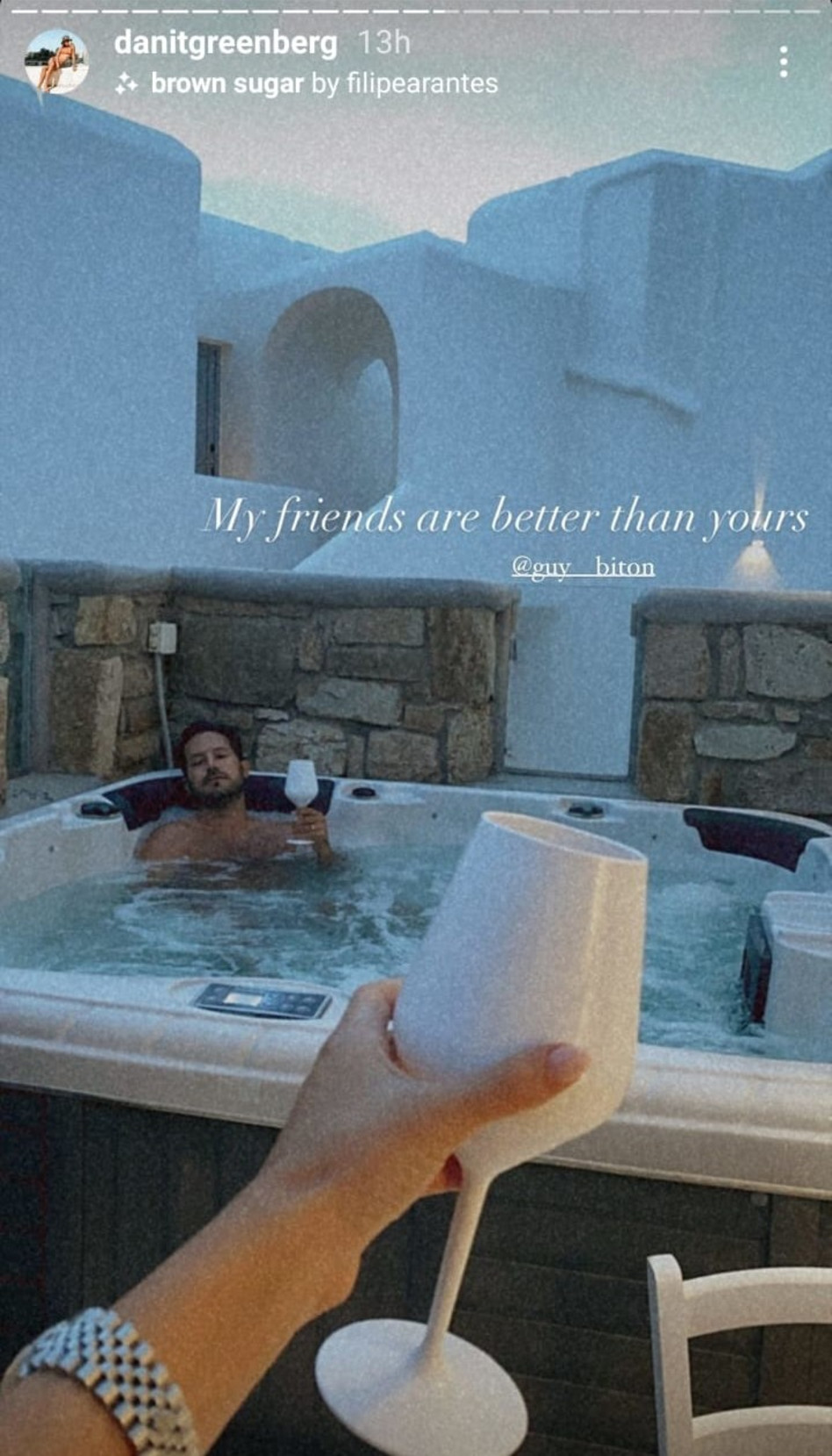 דנית גרינברג, גיא ביטון (צילום: צילום מסך אינסטגרם)