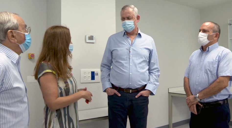 אבי דדון, בני גנץ, תמר גלילי ומשה בן-שאול (צילום: אריאל חרמוני, משרד הביטחון)