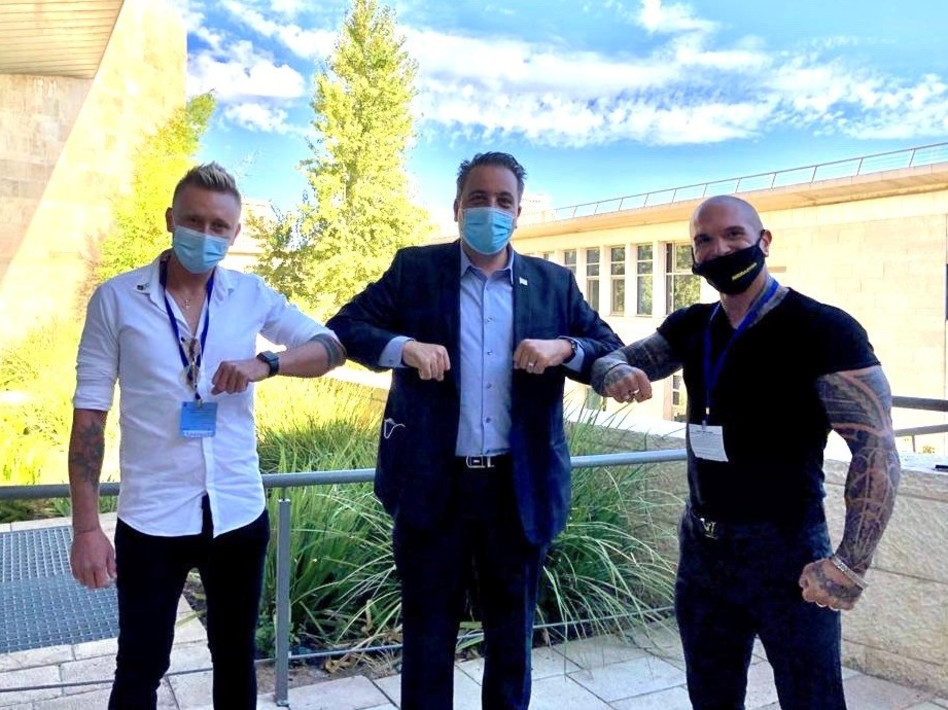 מישל טרוני, רועי כהן ודניס צ'רקוב (צילום: הגר יהב)