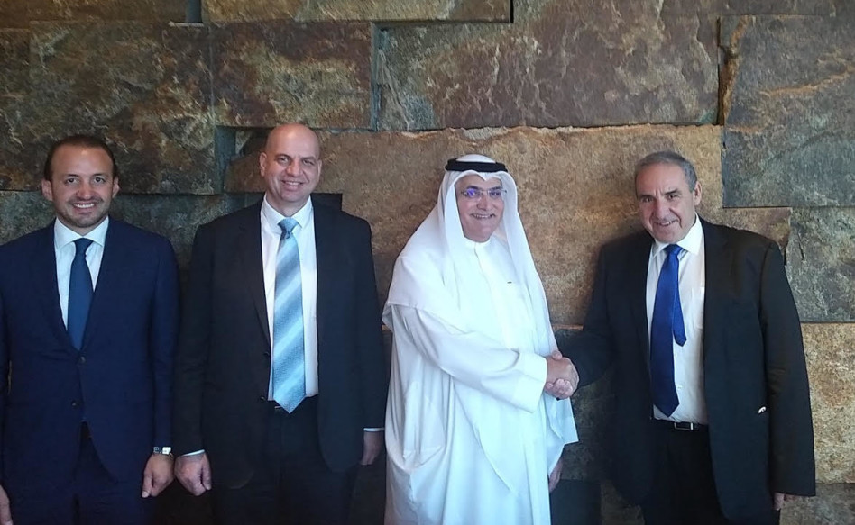 משה קפלינסקי, עבדאללה מזרועי, מארק חנא ושרבל חורי (צילום: קבוצת בזן)