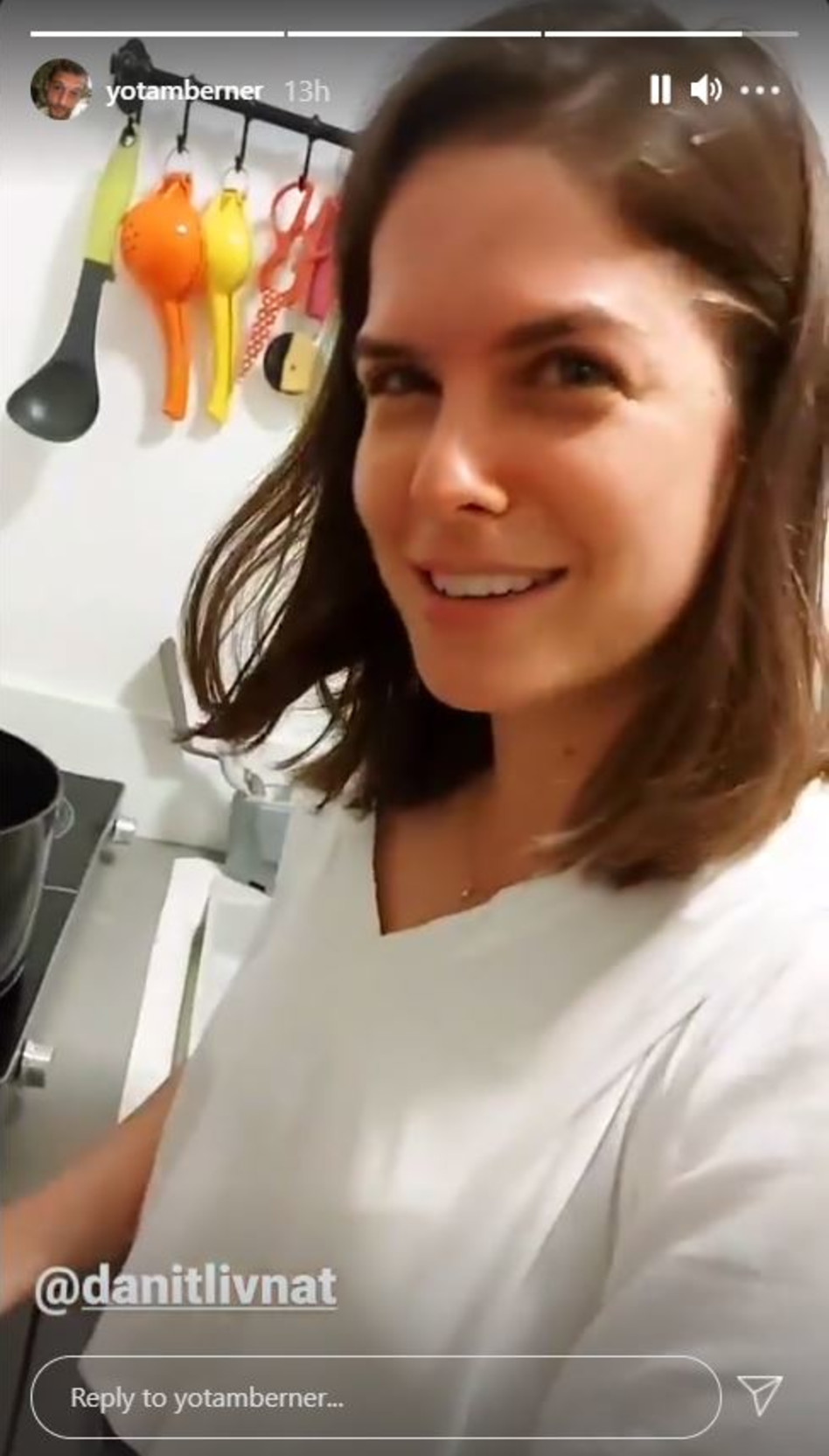 דנית ליבנת, יותם ברנר (צילום: צילום מסך אינסטגרם)