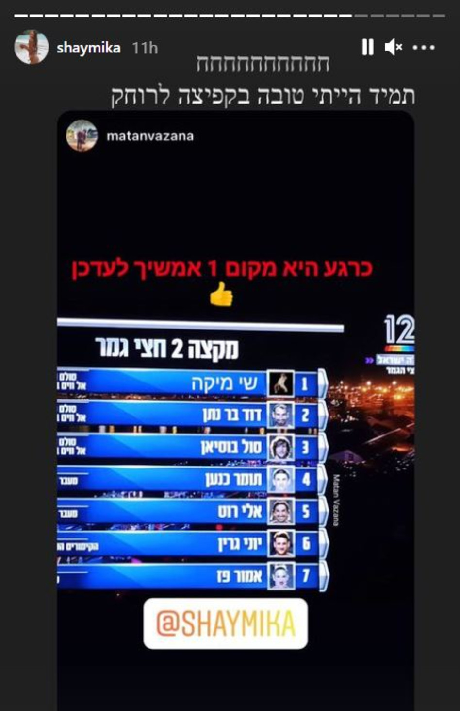 שי מיקה (צילום: צילום מסך אינסטגרם)