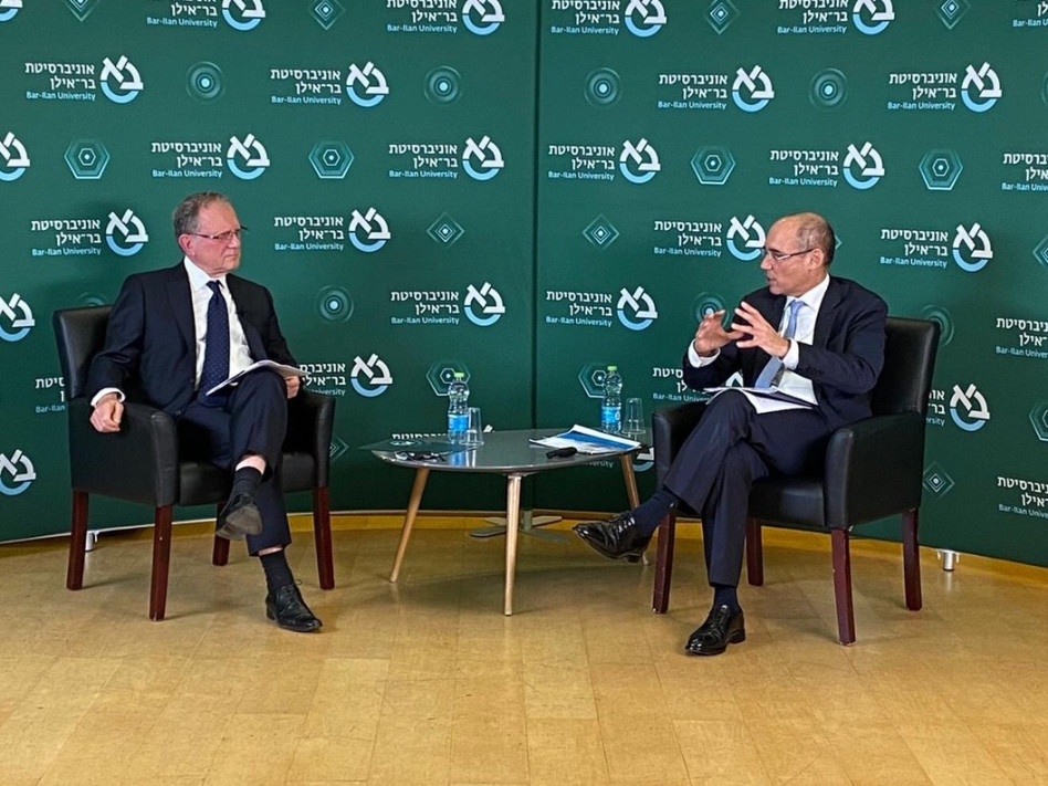 אמיר ירון ושלמה זוהר (צילום: דוברות אוניברסיטת בר אילן)