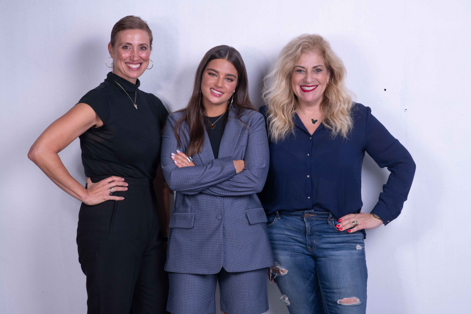 דניס בר אהרון, נועה קירל וקרן סער (צילום: ערן לוי)