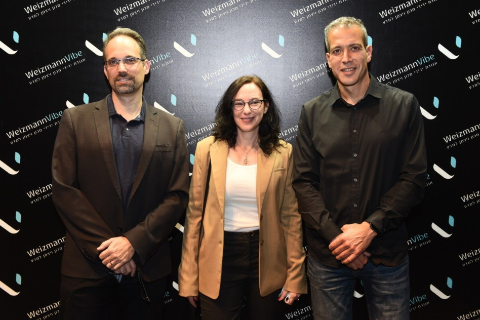 ערן סגל, יעל וגמן- גורן ורן בליצר (צילום: אוהד הרכס מכון ויצמן למדע)