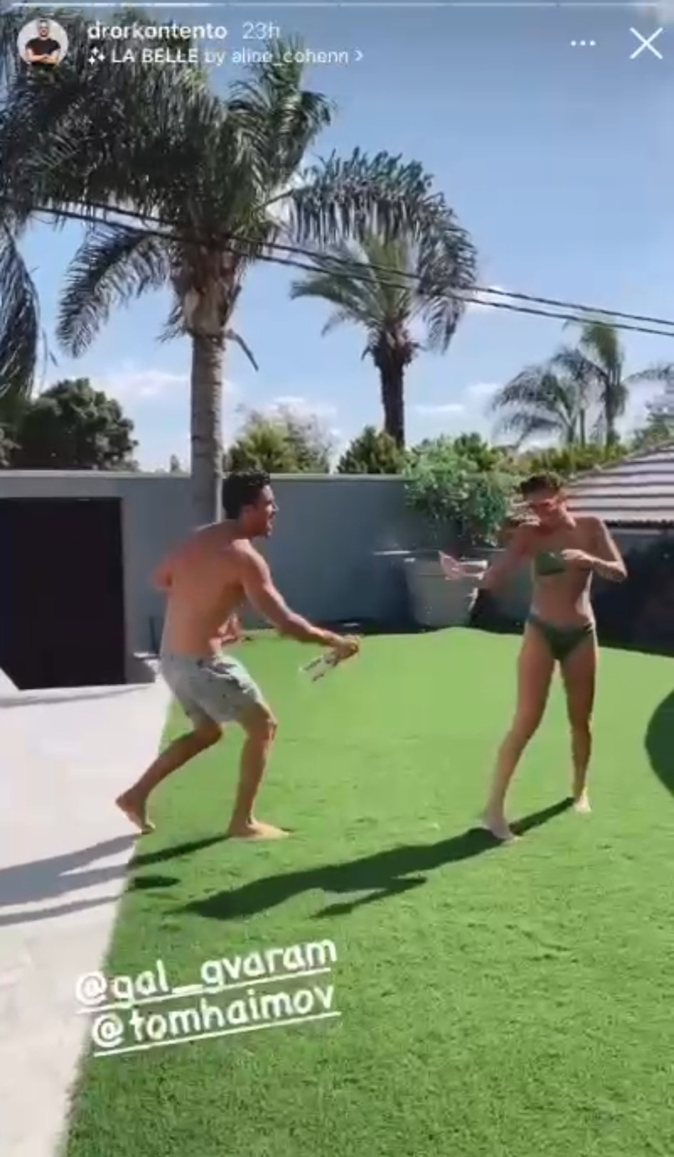 גל גברעם, תום חיימוב (צילום: צילום מסך אינסטגרם)