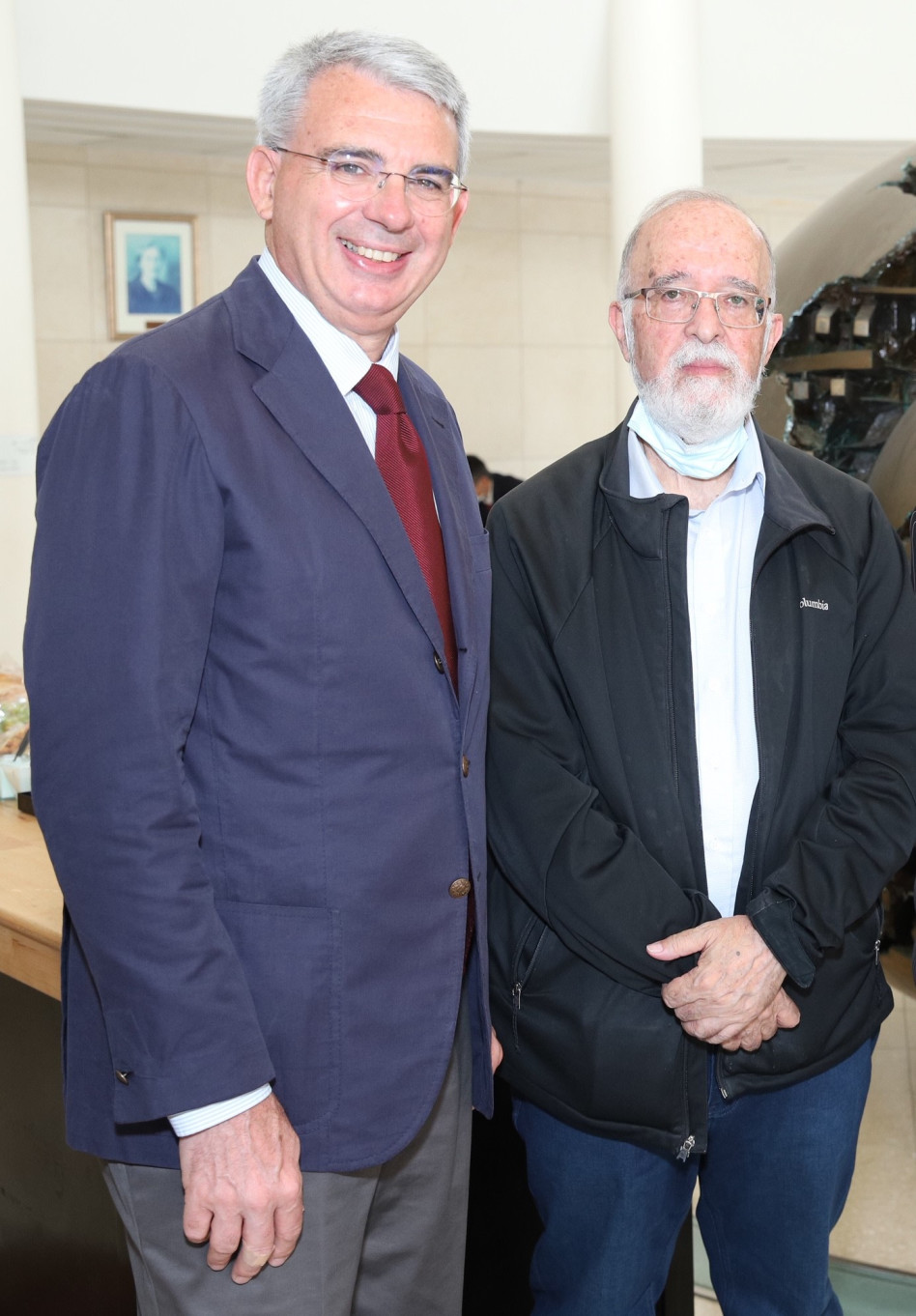 &nbsp;יצחק בן ישראל, וג'אנלואיג'י בנדטי (צילום: גלעד ארצי)