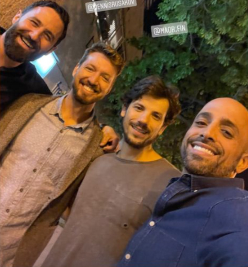 נועם קציר, מאור פינקלשטיין, דניס רוסקוב, ניר פור (צילום: צילום מסך אינסטגרם,נועם קציר)