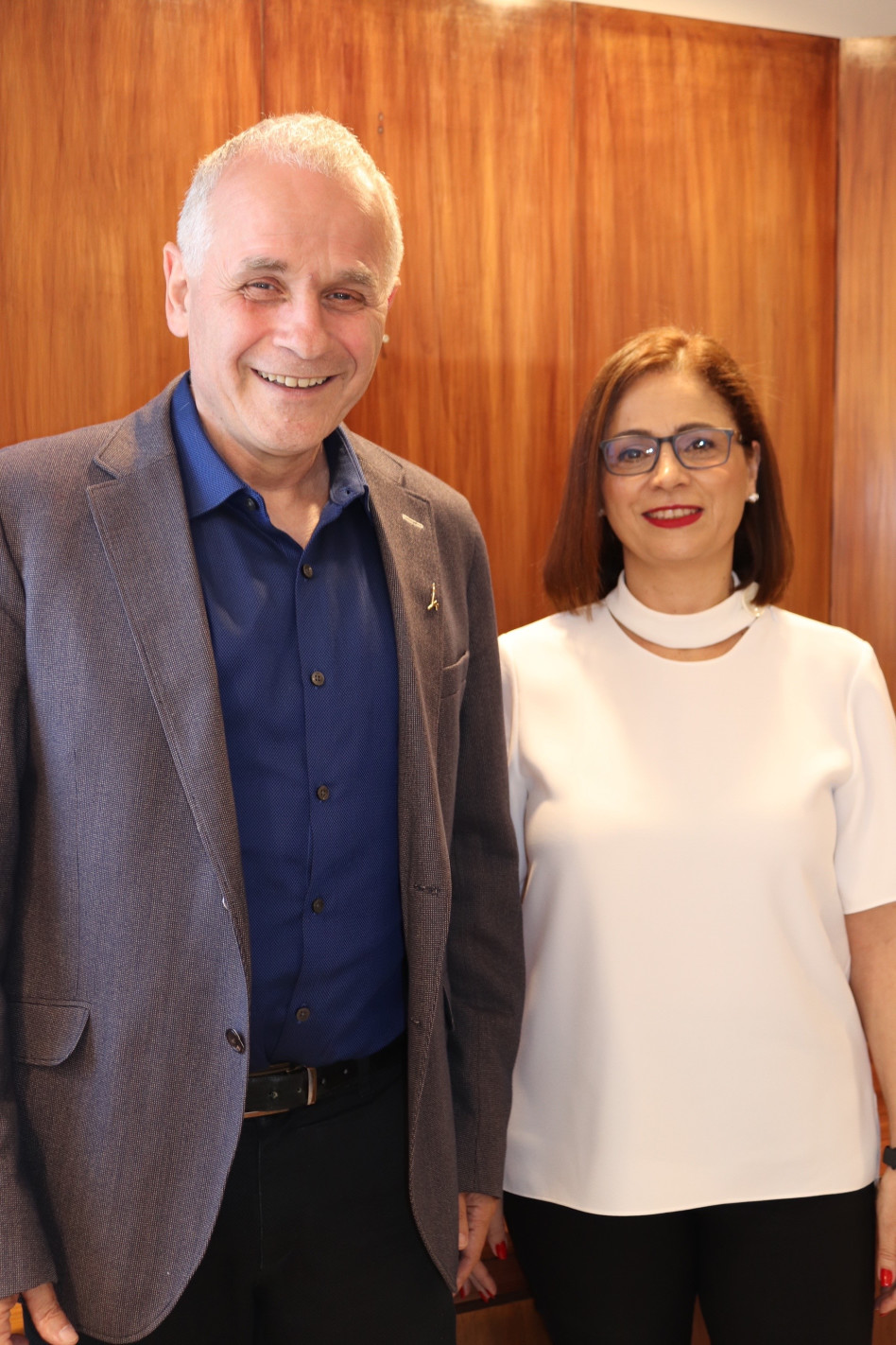 מונא חורי-כסאברי ואשר כהן (צילום: האוניברסיטה העברית)