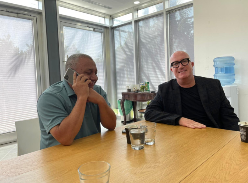 אבי בלשניקוב וגדי איזנקוט (צילום: צבי תקשורת)