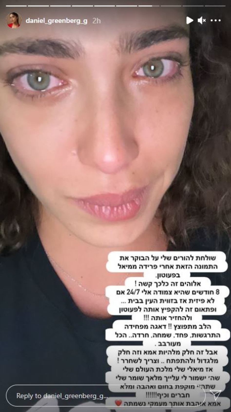 דניאל גרינברג (צילום: צילום מסך אינסטגרם)