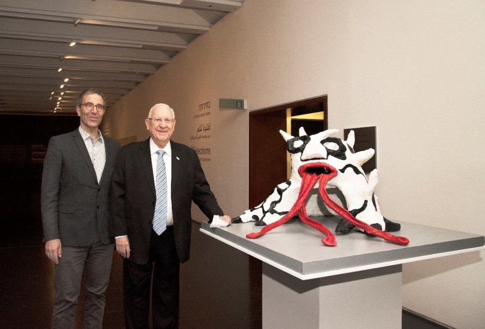 ראובן ריבלין ועידו ברונו  (צילום: עופרית רוזנברג, מוזיאון ישראל, ירושלים)