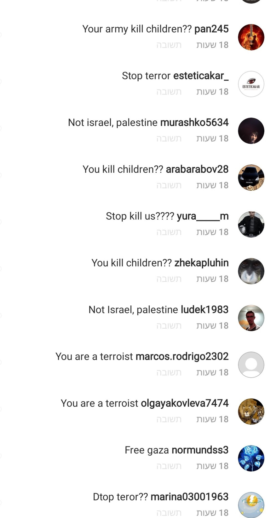 התגובות שקיבל איתי לוי (צילום: צילום מסך אינסטגרם)