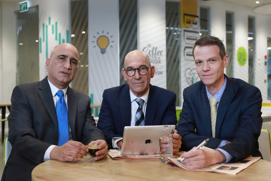 &nbsp;שחר זיו, דני מרגלית וארז סופר (צילום:  BDO Israel)