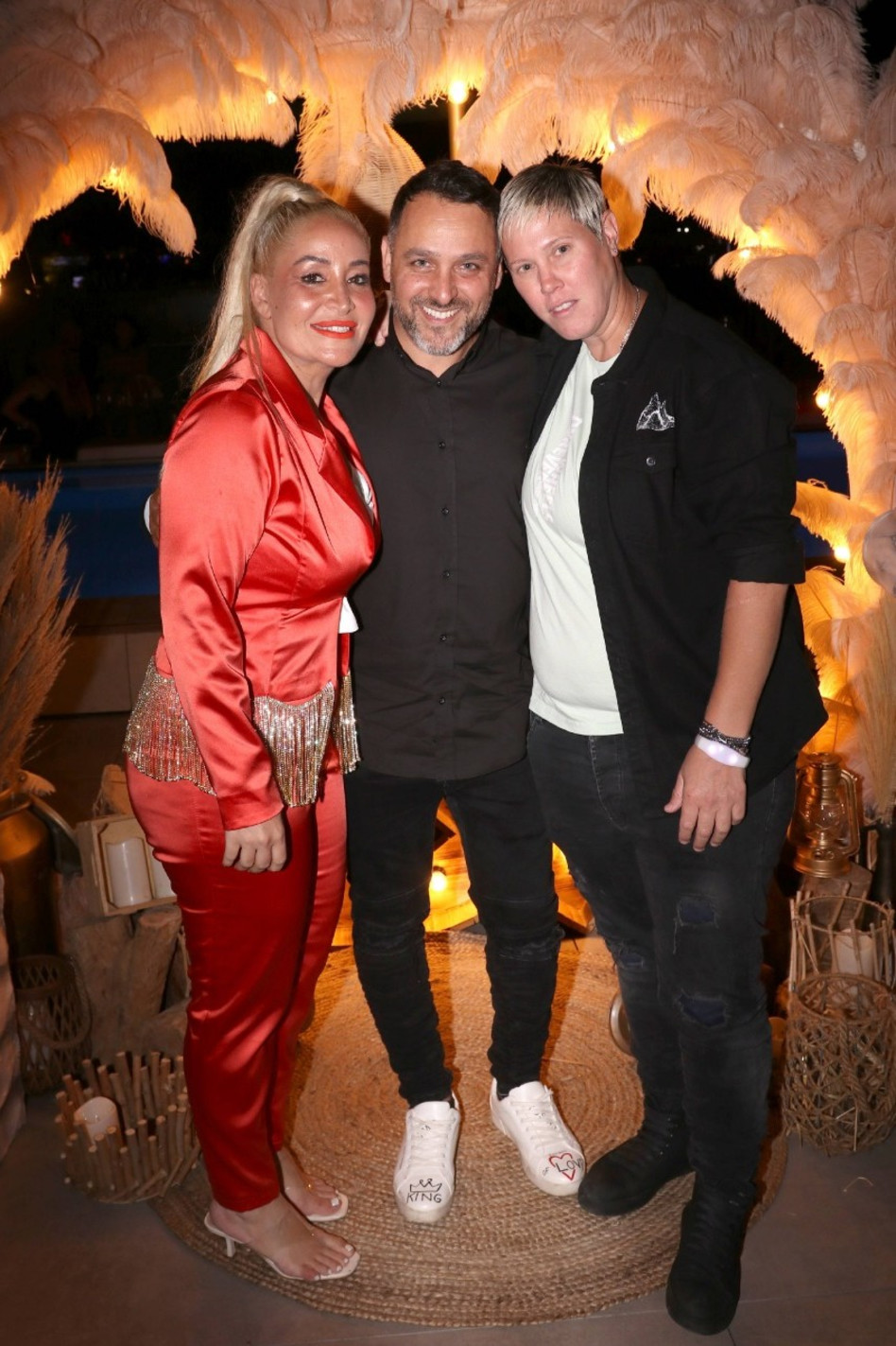 איחוד האח הגדול. לבנה זוהרים, גילי מיילי, דורין סגול (צילום: אור גפן)