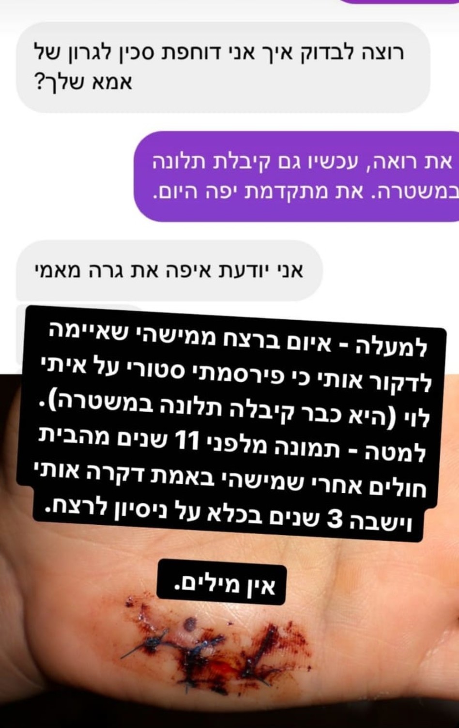 האיומים על חייה של שורטי (צילום: צילום מסך אינסטגרם)
