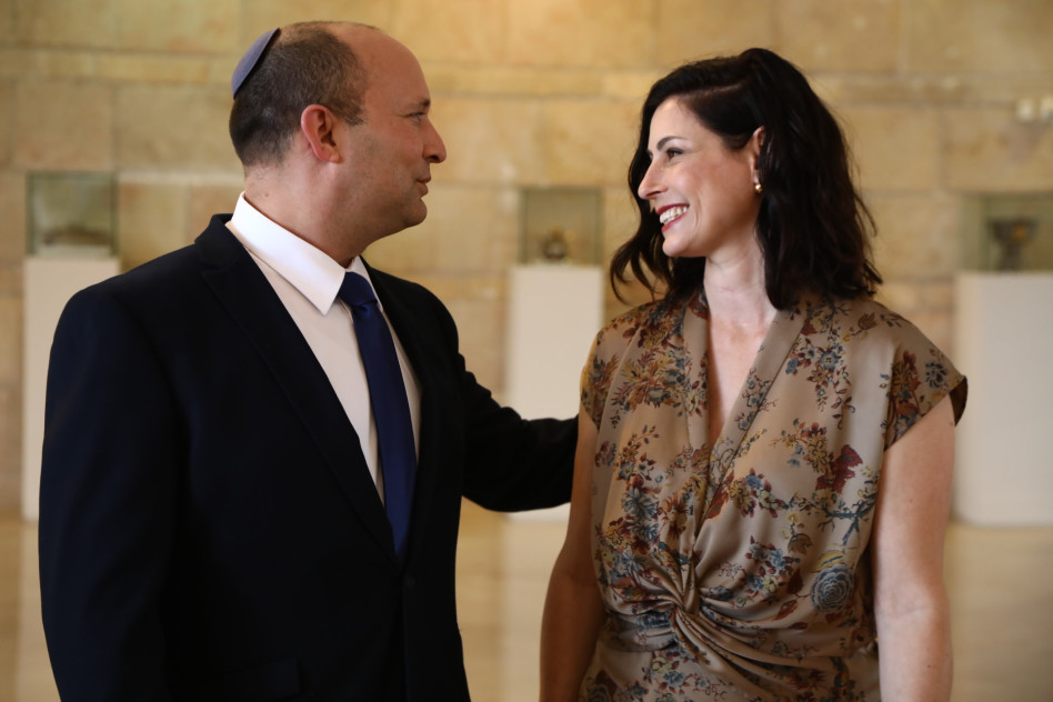 נפתלי וגילת בנט (צילום: אריאל זנדברג)