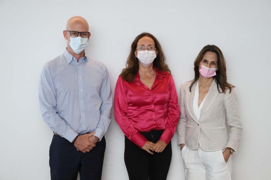 אורית פרקש הכהן, קרין מאיר-רובינשטין ודרור בין (צילום: גלעד ארצי)