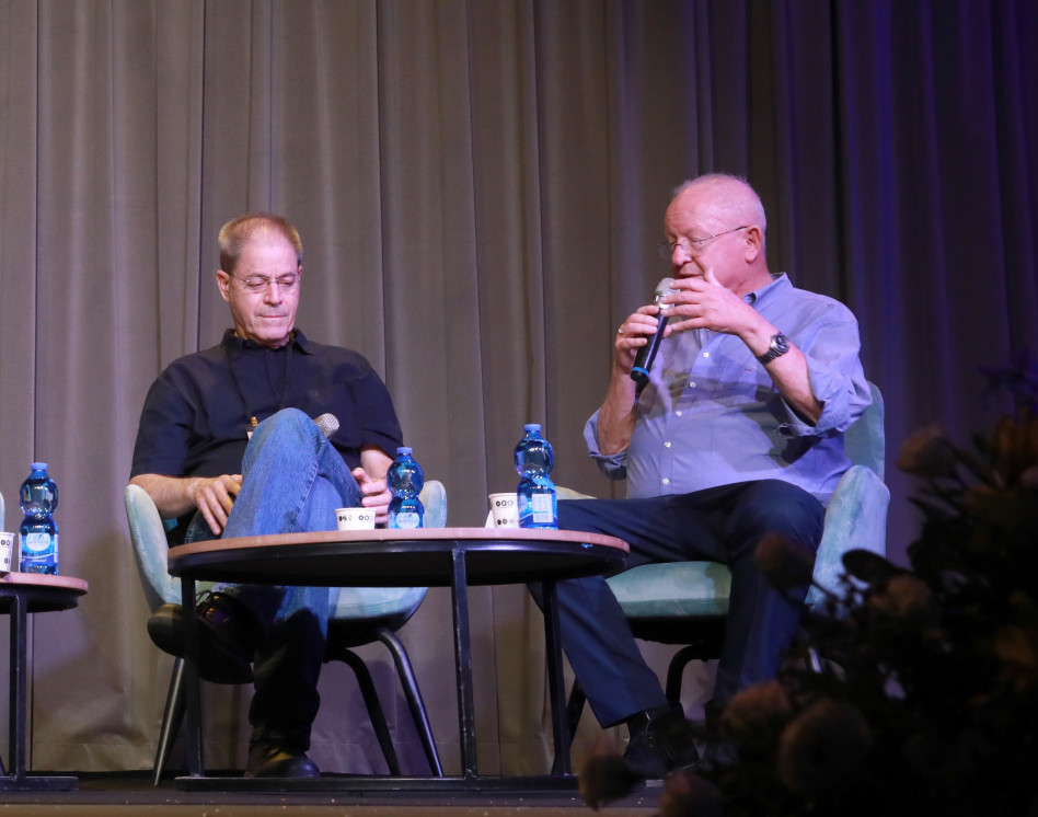 דן לאור ומוטי לרנר (צילום: איציק בירן)