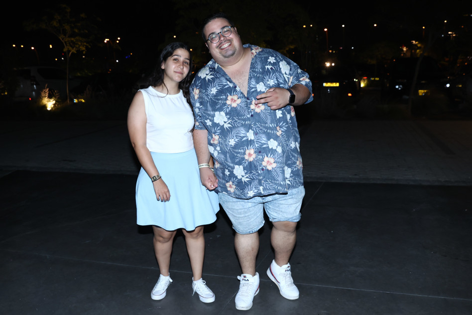 אוראל צברי וארוסתו (צילום: אלירן אביטל)