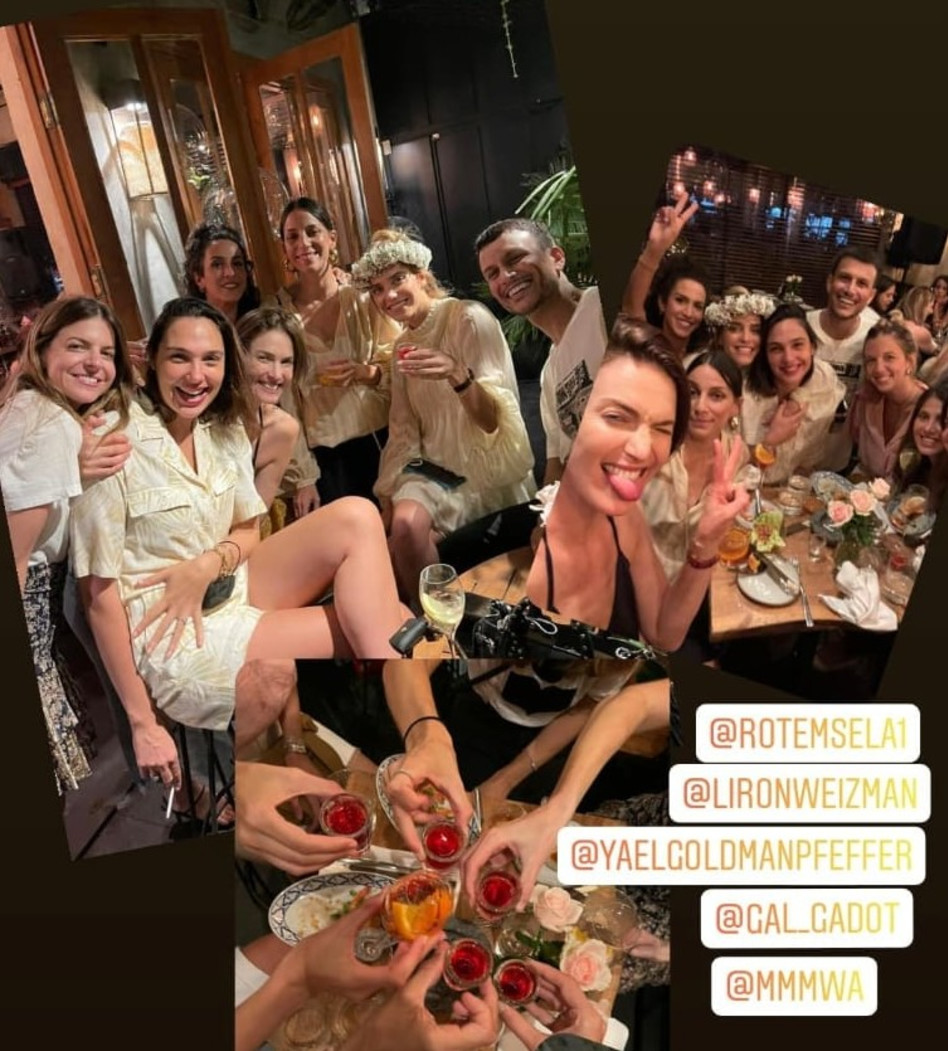 רותם סלע חוגגת עם החברות (צילום: צילום מסך אינסטגרם,אסי עזר)