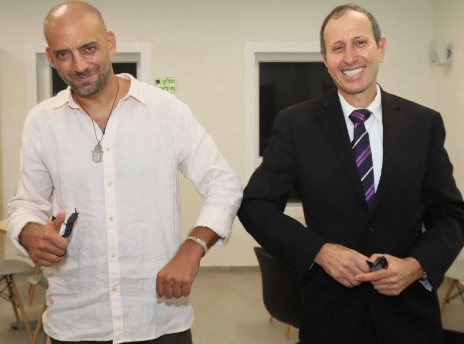 שמעון לנקרי ועידן רייכל  (צילום: אבי זהר)