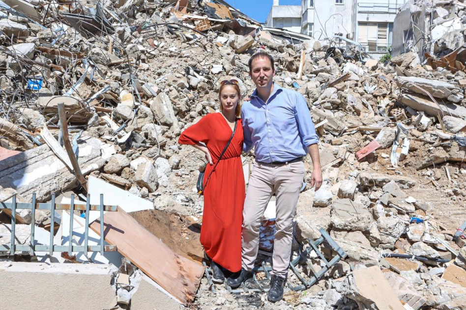 אמיר לוטן ולוסי דובינצ'יק&nbsp; (צילום: אוראל עזרא)