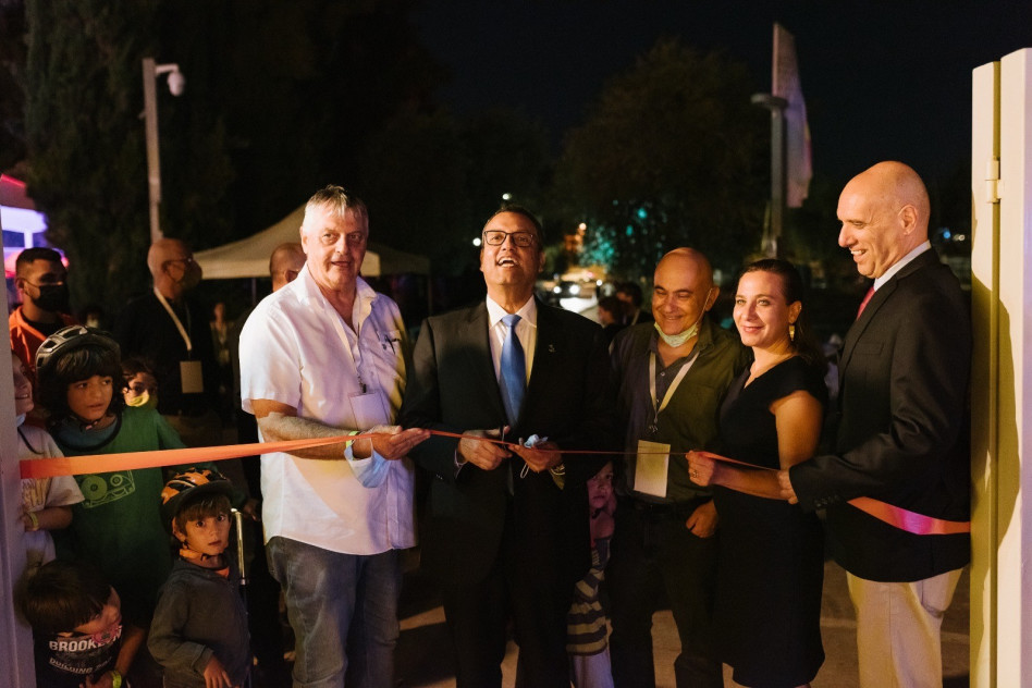 שי דורון, ענת צור, אלעד בריק, משה ליאון וקובי אמסטר (צילום: דור כרמי)