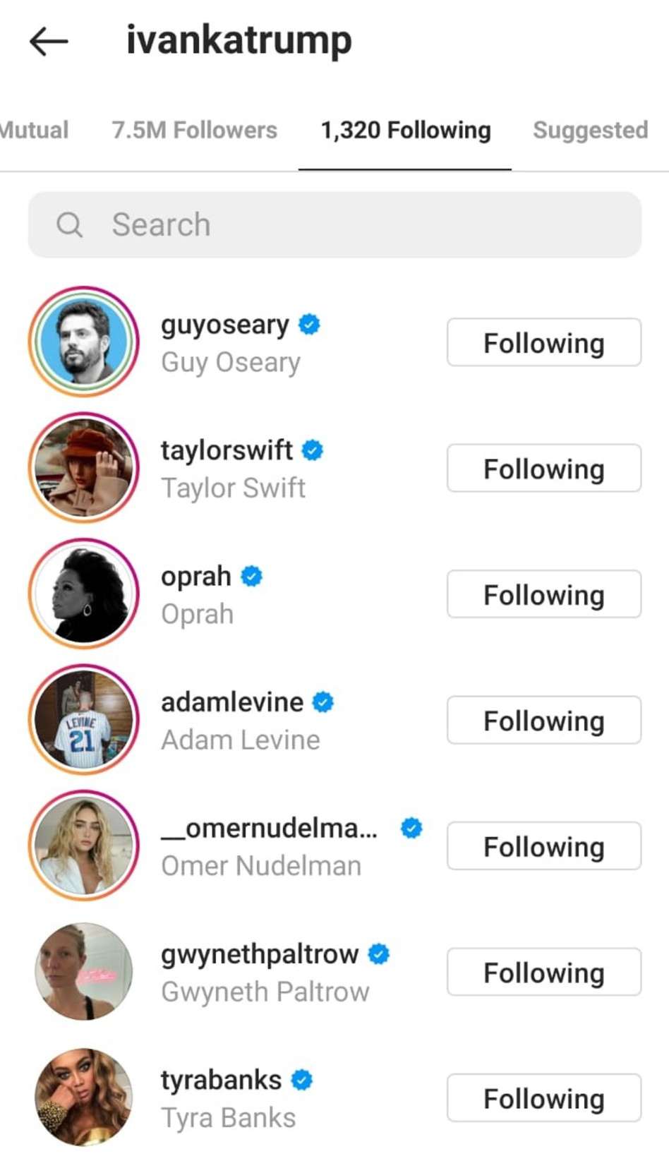 איוונקה טראמפ, עומר נודלמן (צילום: צילום מסך אינסטגרם)