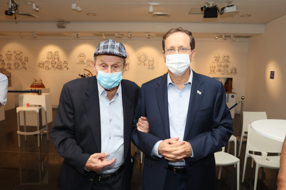 יצחק הרצוג ומורי גרינפילד (צילום: איציק בירן)